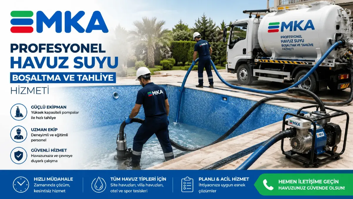 Süs ve Yüzme Havuz Suyu Boşaltma ve Tahliye Hizmeti